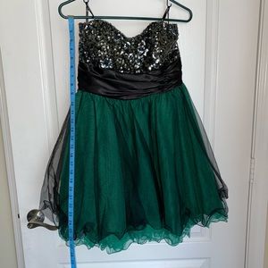 Green and Black Prom Dress